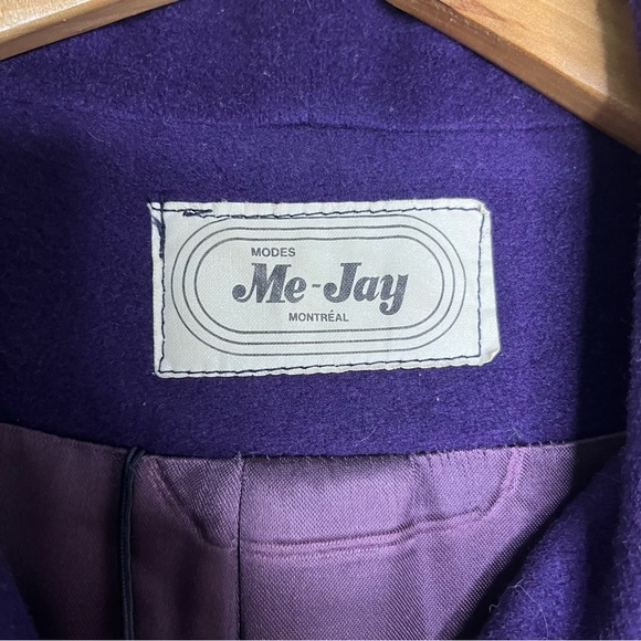 Purple Vintage Wool Button Down Jacket - Picture 6 of 9